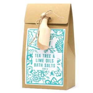 Balenie himalájskej kúpeľovej soli – Tea Tree & Limetka, 500 g
