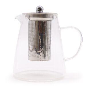 Sklenená kanvica s kovovým sitkom na čaj, 950 ml