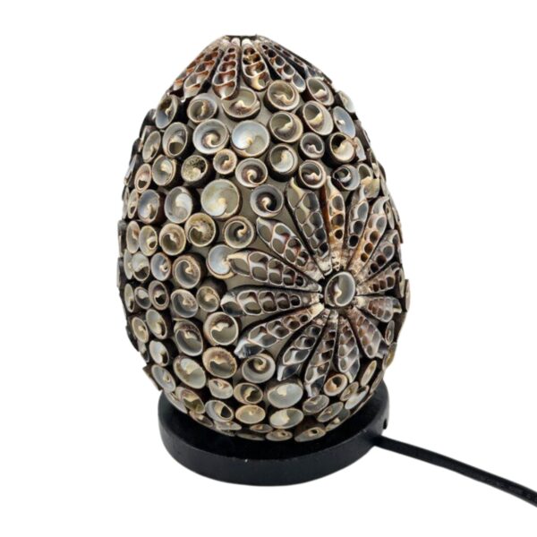 Boho lampa s mušľami – oválna 15 cm – Obrázok 2