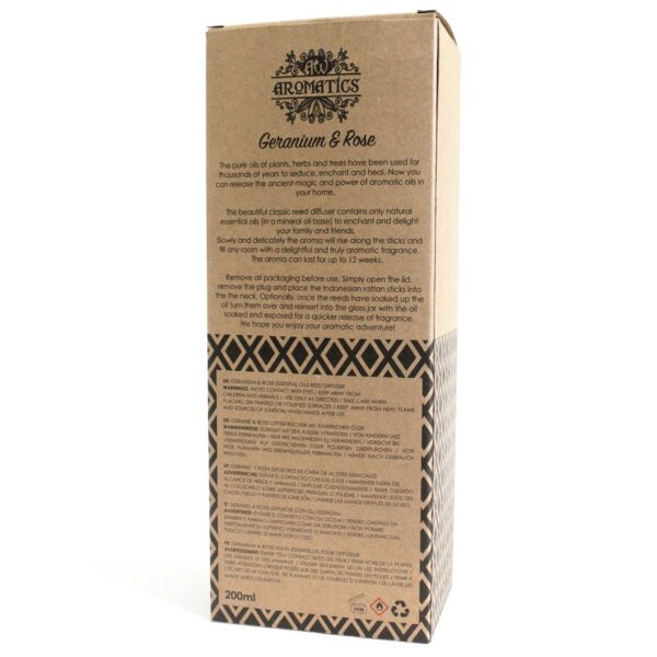 Difuzér s esenciálnym olejom - Geránium & Ruža 200 ml – Obrázok 4