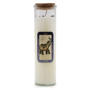 Magická sviečka „Radosť“ s čiernym achátom, vôňa sladká škorica