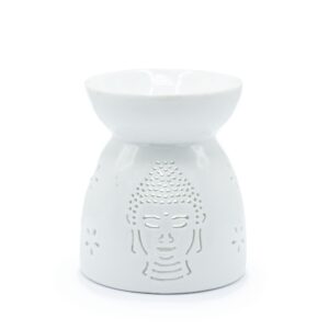Aromalampa Budha na vonný olej – biela