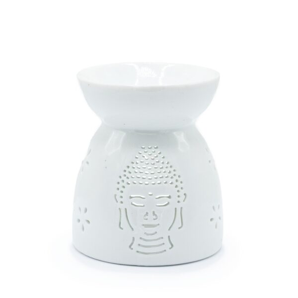 Aromalampa Budha na vonný olej – biela