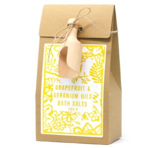 Balenie himalájskej kúpeľovej soli – Geranium & Grapefruit, 500 g