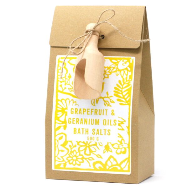 Balenie himalájskej kúpeľovej soli – Geranium & Grapefruit, 500 g