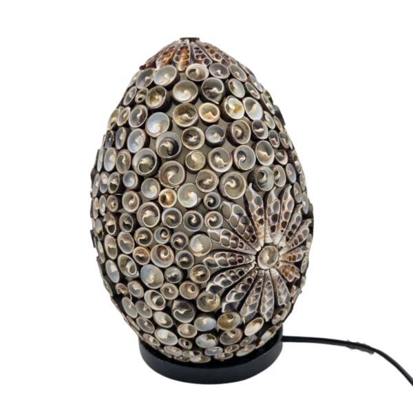 Boho lampa s mušľami – oválna 20 cm – Obrázok 3