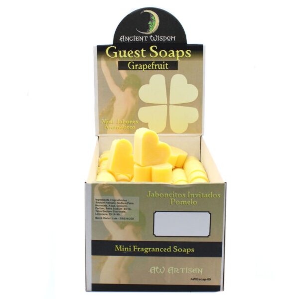 Mydlá pre hostí v tvare srdca – Grapefruit, 10 ks – Obrázok 2