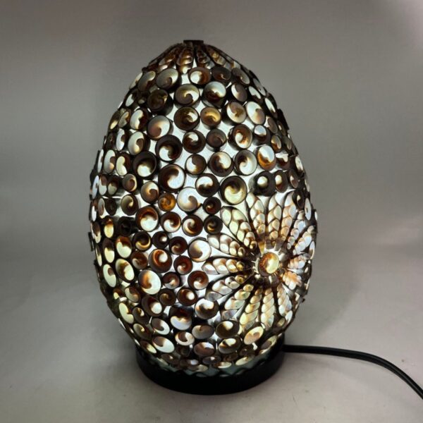 Boho lampa s mušľami – oválna 20 cm – Obrázok 4