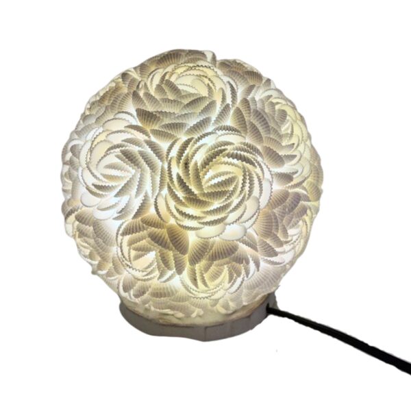 Boho lampa s mušľami - guľatá 15 cm – Obrázok 2