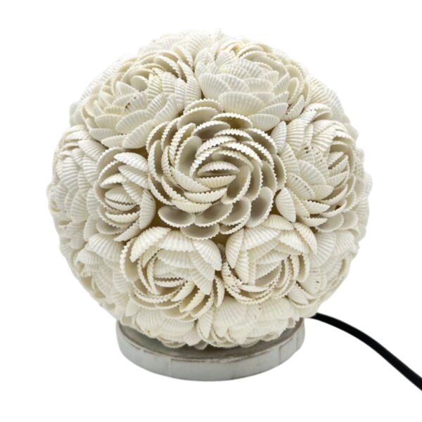 Boho lampa s mušľami - guľatá 15 cm – Obrázok 3