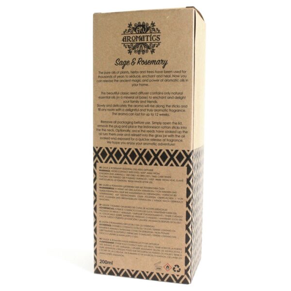 Difuzér s esenciálnym olejom - Šalvia & Rozmarín 200 ml – Obrázok 4