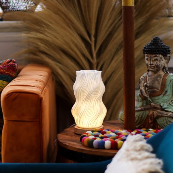 Lampa New Wave – USB, 3 nastavenia jasu, pletená hviezda – Obrázok 5