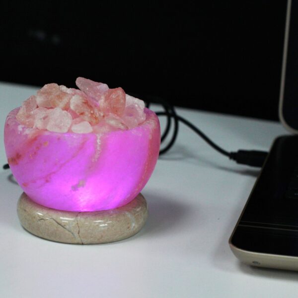 Soľná lampa z himalájskej soli, USB – Obrázok 2