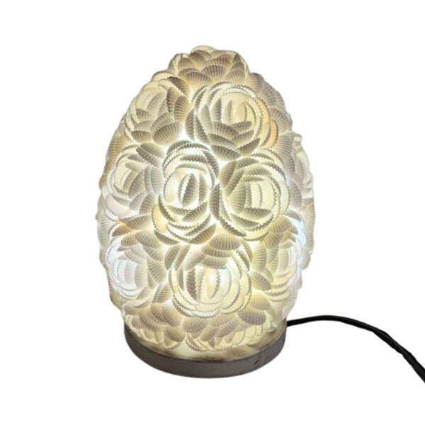 Boho lampa s mušľami – oválna 15 cm – Obrázok 2