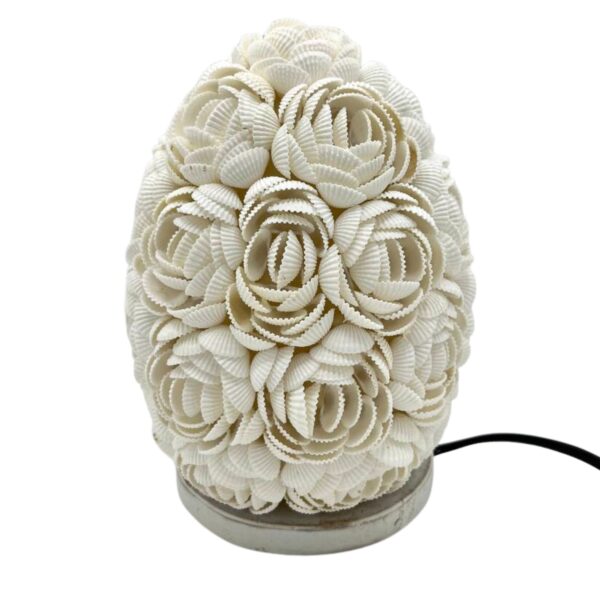 Boho lampa s mušľami – oválna 15 cm – Obrázok 3