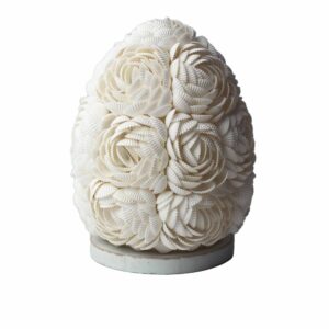 Boho lampa s mušľami – oválna 20 cm