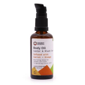 Organický telový olej - Mrkva a pomaranč, 50 ml