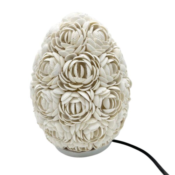 Boho lampa s mušľami – oválna 20 cm – Obrázok 2