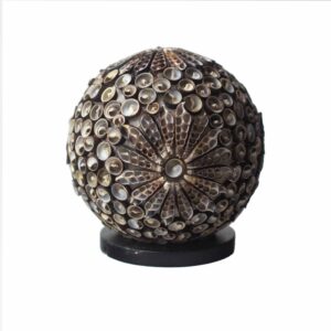 Boho lampa s mušľami – guľatá 15 cm