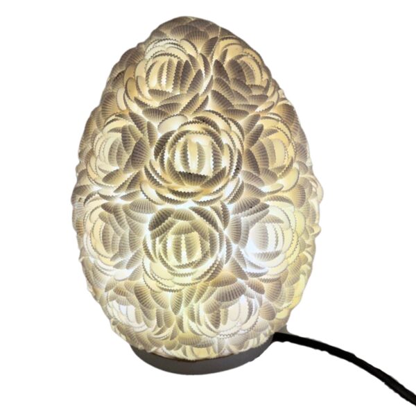 Boho lampa s mušľami – oválna 20 cm – Obrázok 3