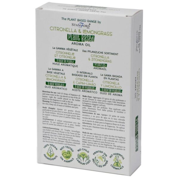 Aromatický olej na rastlinnej báze – Citronella & Citrónová tráva 10 ml – Obrázok 3