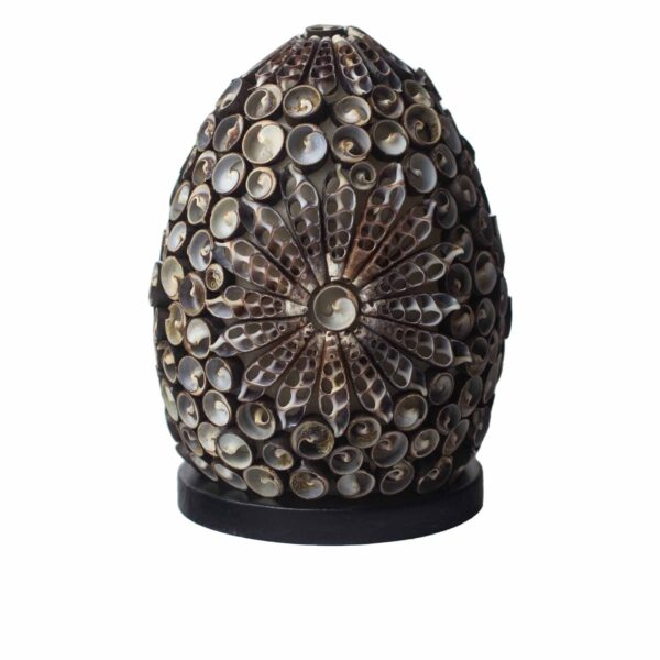 Boho lampa s mušľami – oválna 15 cm