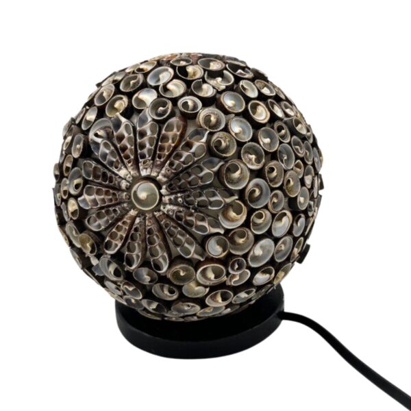 Boho lampa s mušľami – guľatá 15 cm – Obrázok 2