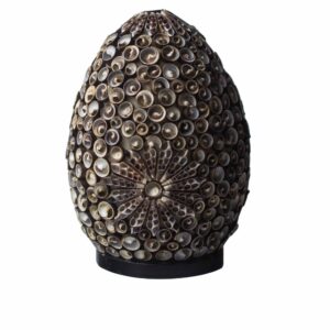 Boho lampa s mušľami – oválna 20 cm