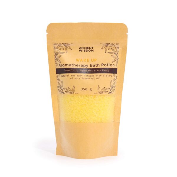Aromatická kúpeľová morská soľ Prebuď sa – Grapefruit & Mäta & May Chang – Obrázok 3