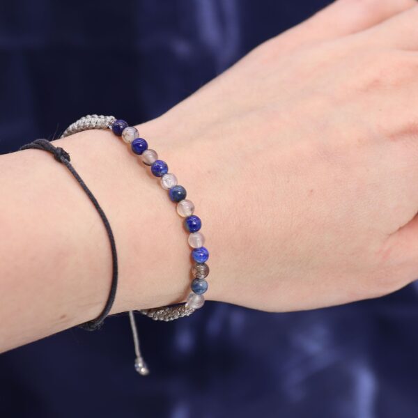 Krištáľová sviečka a náramok Lapis Lazuli & Achát - Býk – Obrázok 4