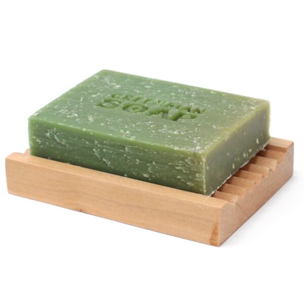 Ručne vyrobené peelingové mydlo - Citrón & Bazalka 100 g – Obrázok 4