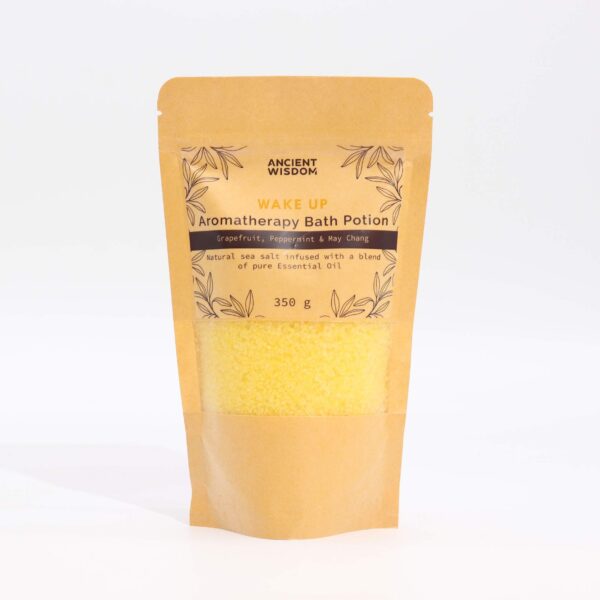 Aromatická kúpeľová morská soľ Prebuď sa – Grapefruit & Mäta & May Chang – Obrázok 2